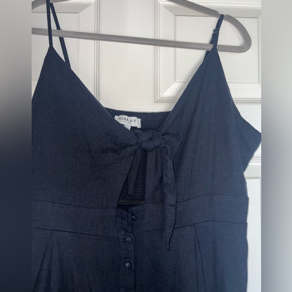 Gilli Navy Blue Tie Front cut Out Dress Size 3XL  EUC - Picture 2 of 8